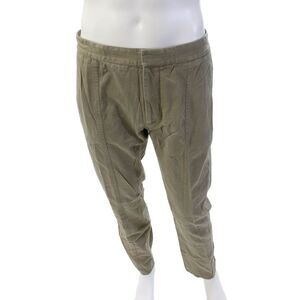 Marc Jacobs Mens Cotton Pleated Slim Straight Leg Khaki Pants Brown Size 52